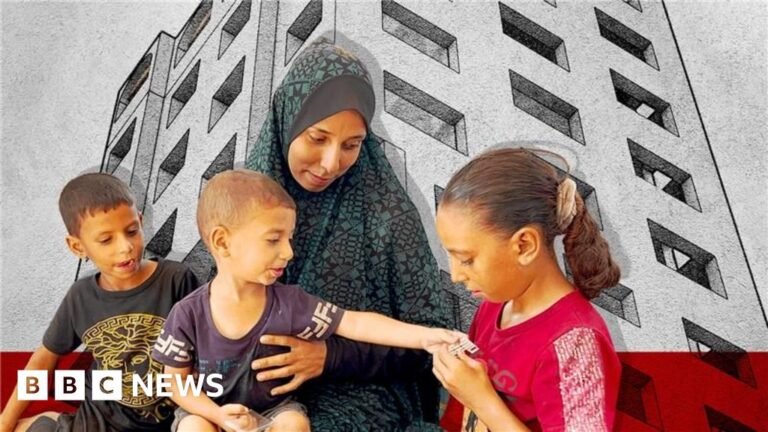 Inside one battle-scarred Gaza building, displaced families tell the story of war