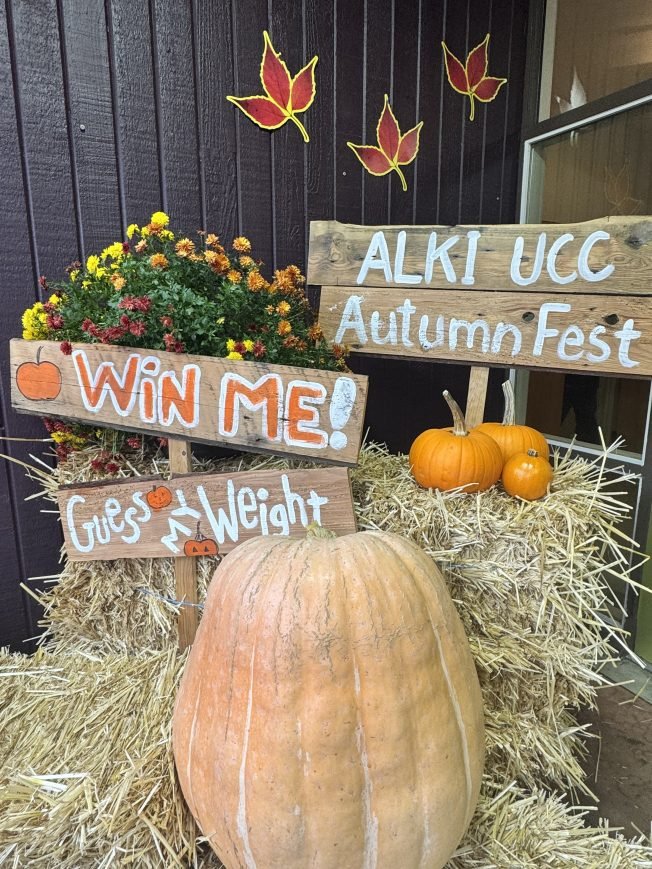 West Seattle Blog… | HAPPENING NOW: Win a ‘Great Pumpkin’ at Alki UCC Autumn Festival