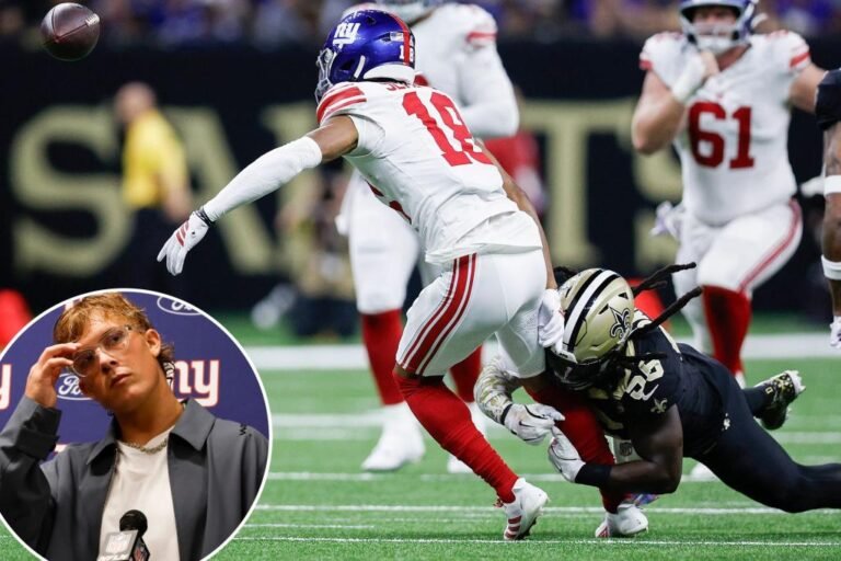 Giants receivers let Jaxson Dart down with dreadful showing